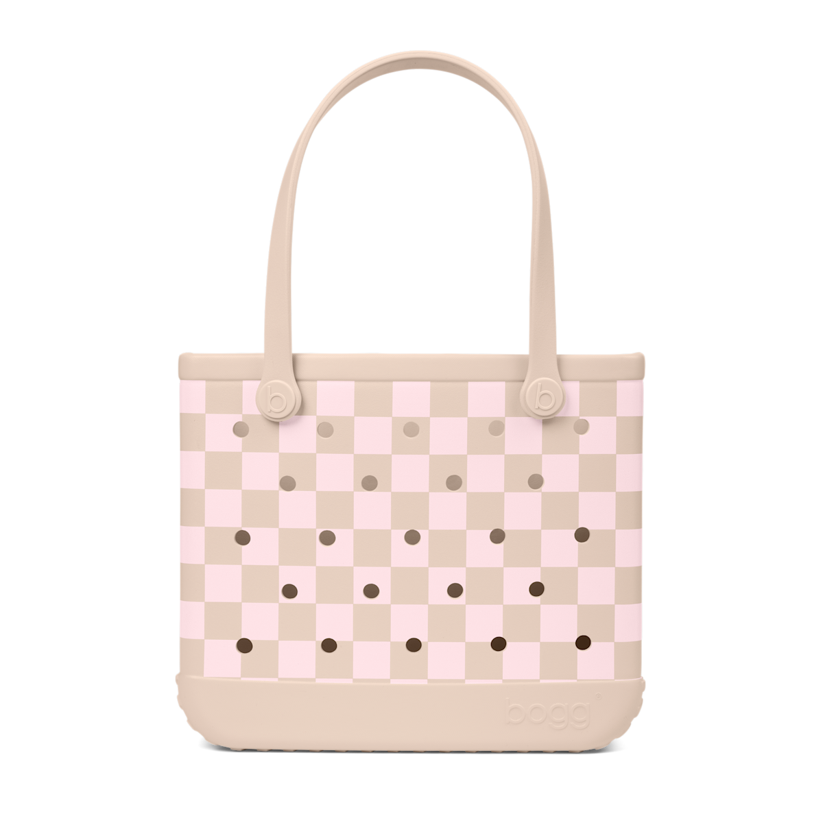 Baby Bogg Bag Checkered Linen/ Pink Marshmallow
