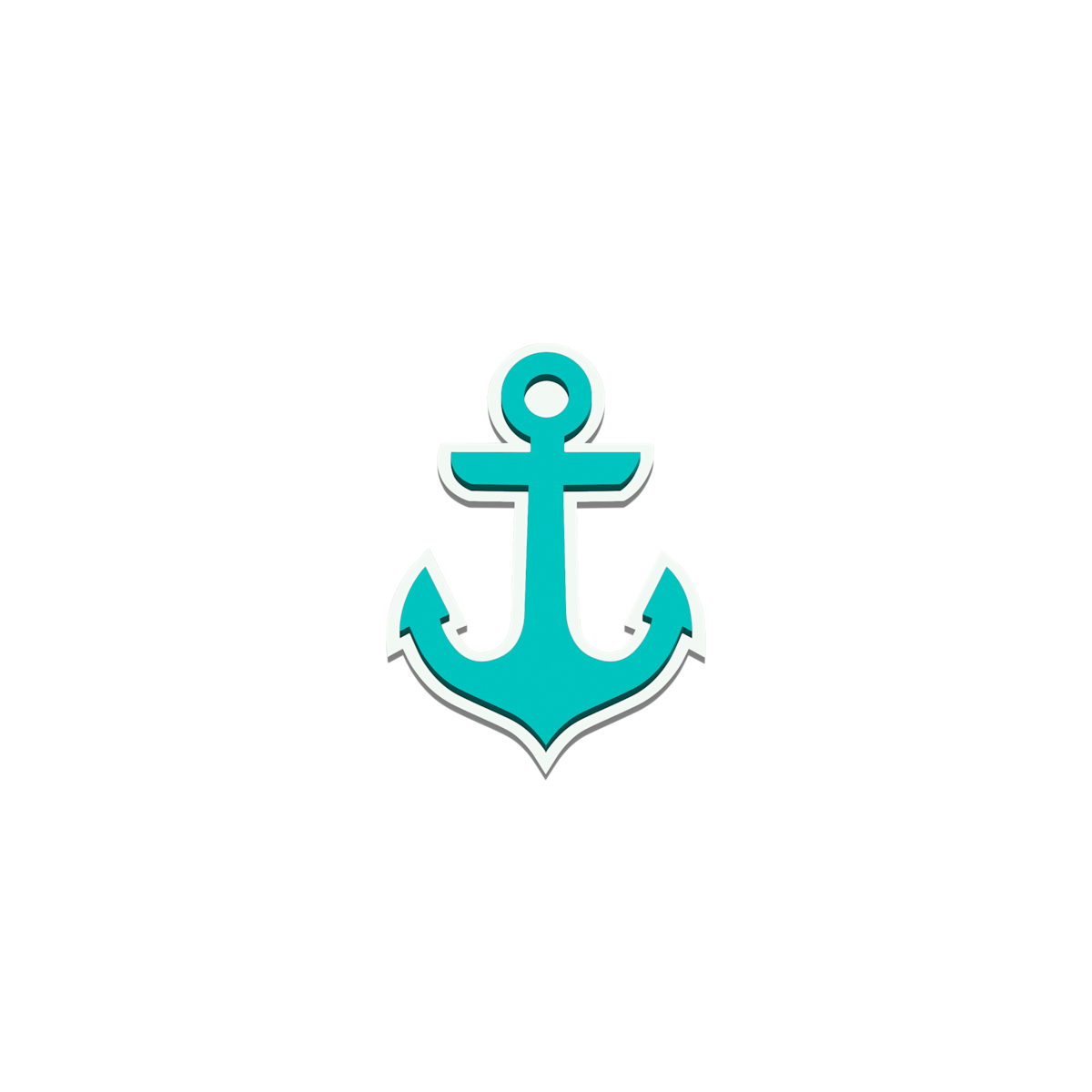 Bogg Bit Turquoise Anchor