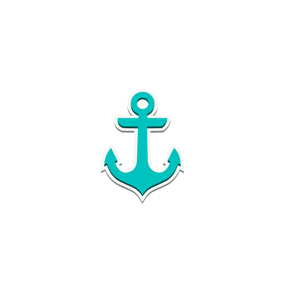 Bogg Bit Turquoise Anchor